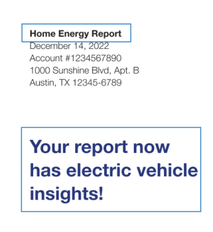 Image of an Electric Vehicle Progress Report for a legacy customer