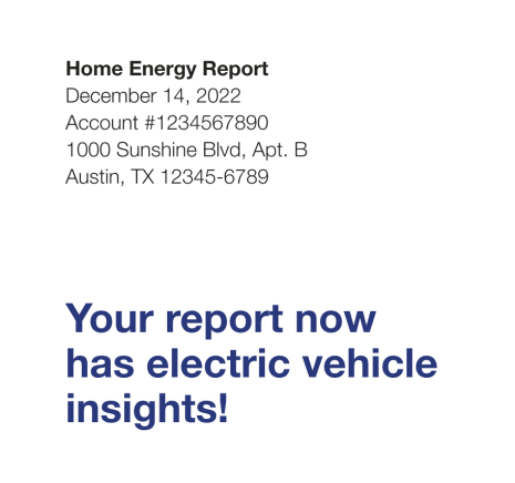 Image of an Electric Vehicle Progress Report for a legacy customer