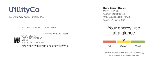Image of header module for home energy report progress report