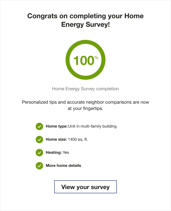 Image of a home energy analysis that has been completed by the customer