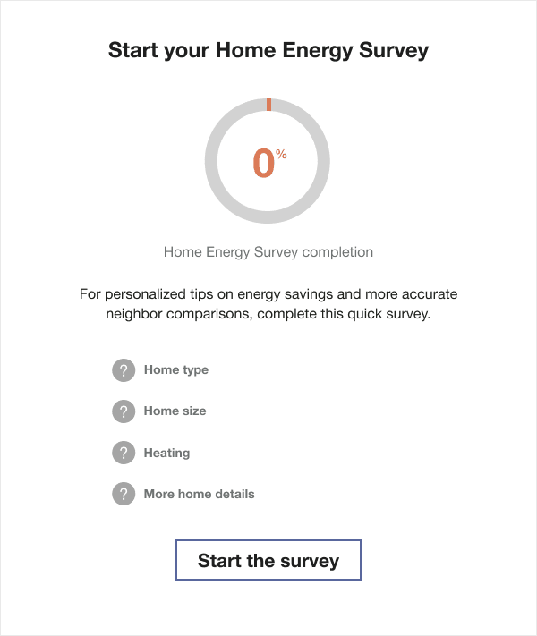 Image of a home energy analysis that has not been started