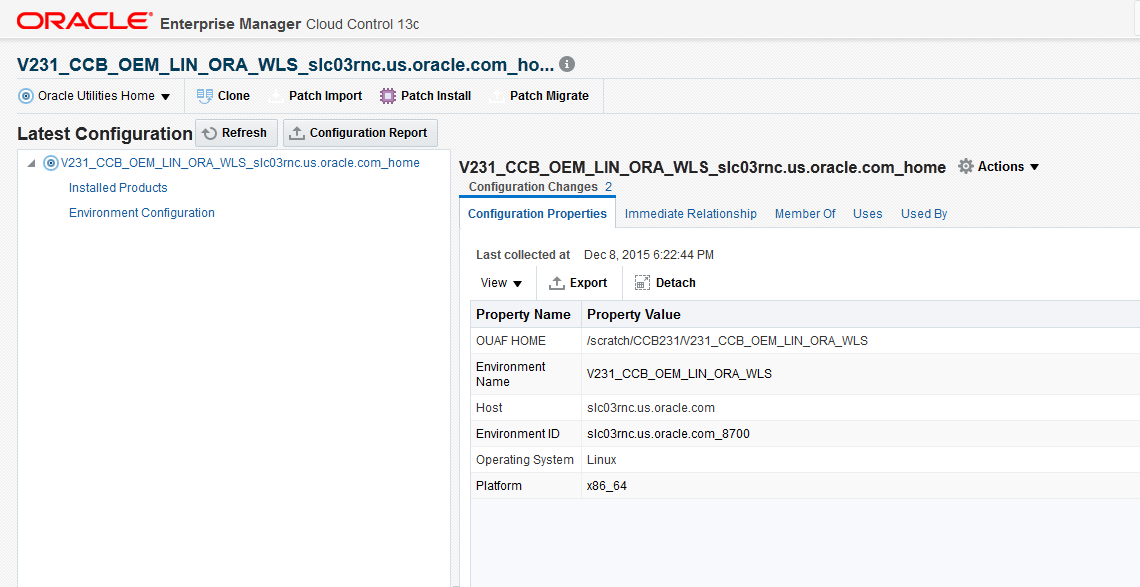 This shows a refresh of the configuration metrics, resulting to a complete Common Information region.