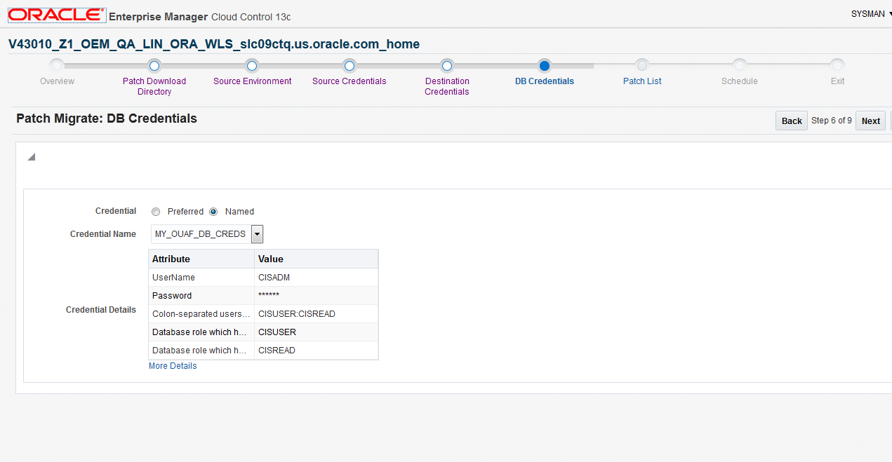The Schedule is the fifth page for patch installation and it sets the date and time for installing the patch.