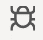 The bug icon resembles a beetle.