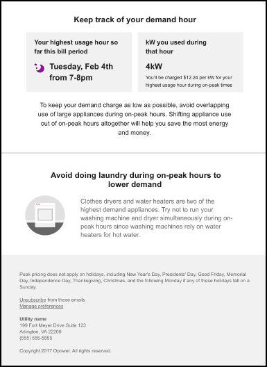This image shows an example of the second part of the email.