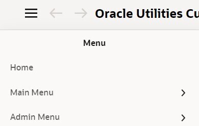Menu expanded showing Home, Main Menu and Admin Menu