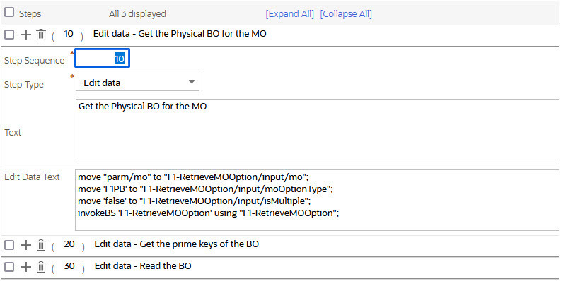 Accordion window with one row expanded.