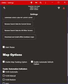 OMA with a black background for the Dark Theme.