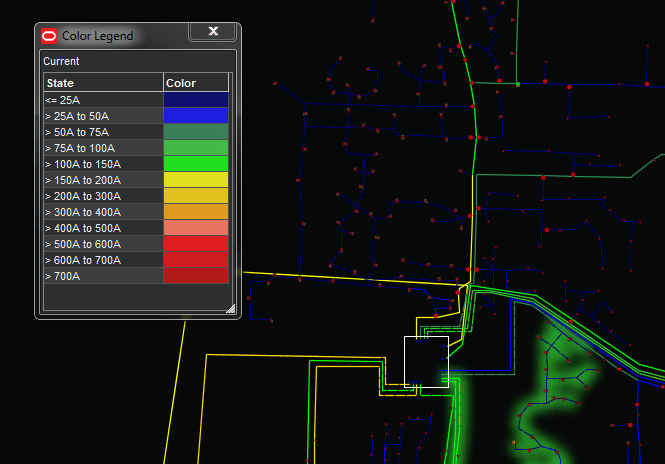 Screen capture of the Viewer with the Color Legend for colors corresponding to current ranges. Screen capture of the Viewer with the Color Legend for colors corresponding to current ranges.