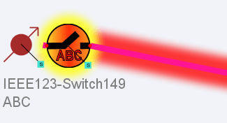 Viewer symbology example with warning and violation glows.