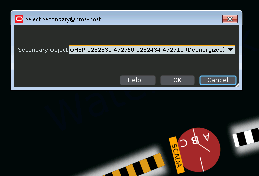 Screen capture illustrating selecting a secondary option when placing a ground.