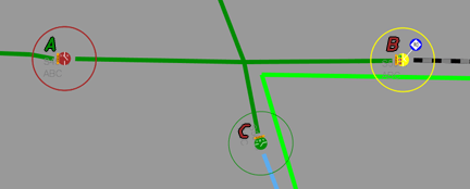 Screen capture showing single phase off-nominal indicators.