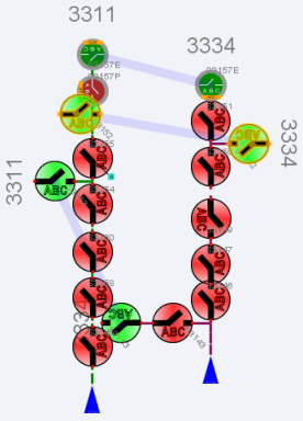 Viewer showing the adjacent feeder schematics.