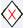 Diamond shaped symbol with red X inside. Diamond shaped symbol with red X inside.