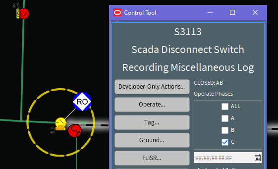 Screen captures showing a single-phase selection in the Operate Phases pane. Screen captures showing a single-phase selection in the Operate Phases pane.