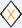 Diamond shaped symbol with orange X inside.