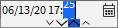 Date-Time control field with the minutes and up arrow highlighted due to scrolling upward.