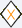 Diamond shaped symbol with orange X inside. Diamond shaped symbol with orange X inside.