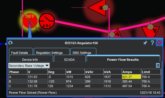 Device Details showing color coding in table that matches the glow around the device.