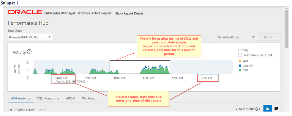 Performance Hub Report Sample Output