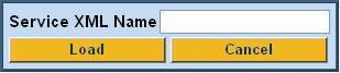 Entering a service XML file name