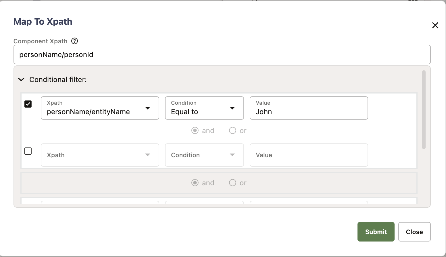 The condition to be specified should be selected in the xpath. The condition to be specified should be selected in the xpath.