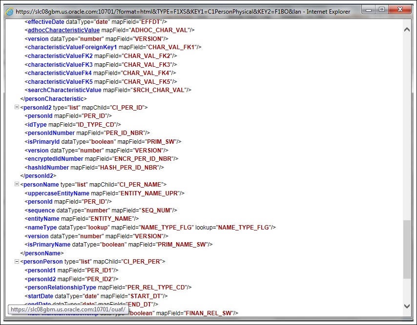 This figure shows the navigation to the Business Object or Business Service look up window for the requisite field.