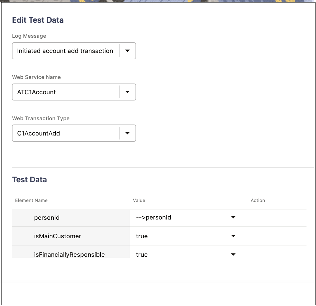Shows the selected personId field mapped between the components. Shows the selected personId field mapped between the components.