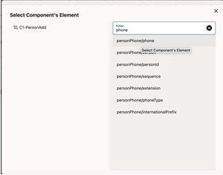 Shows how to select the element to be validated. Shows how to select the element to be validated.