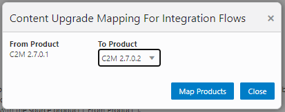 Shows the mapping option for upgrading integration flows. Shows the mapping option for upgrading integration flows.