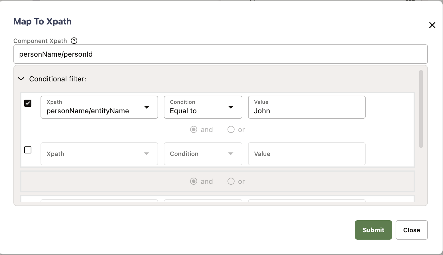 The condition to be specified should be selected in the xpath.