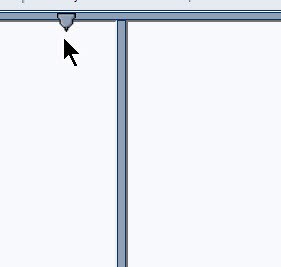 Moving the Slider Icon to Resize the Panes