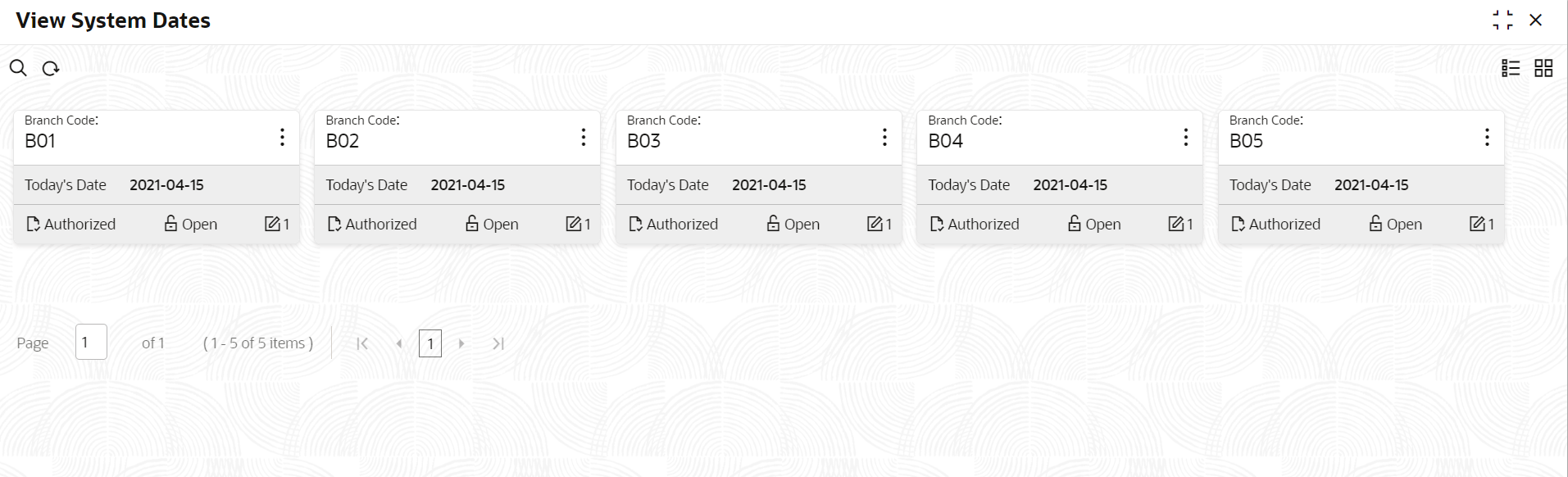 View System Dates