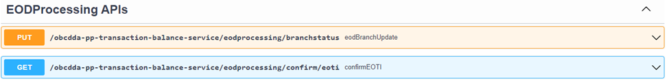 EOD Processing APIs