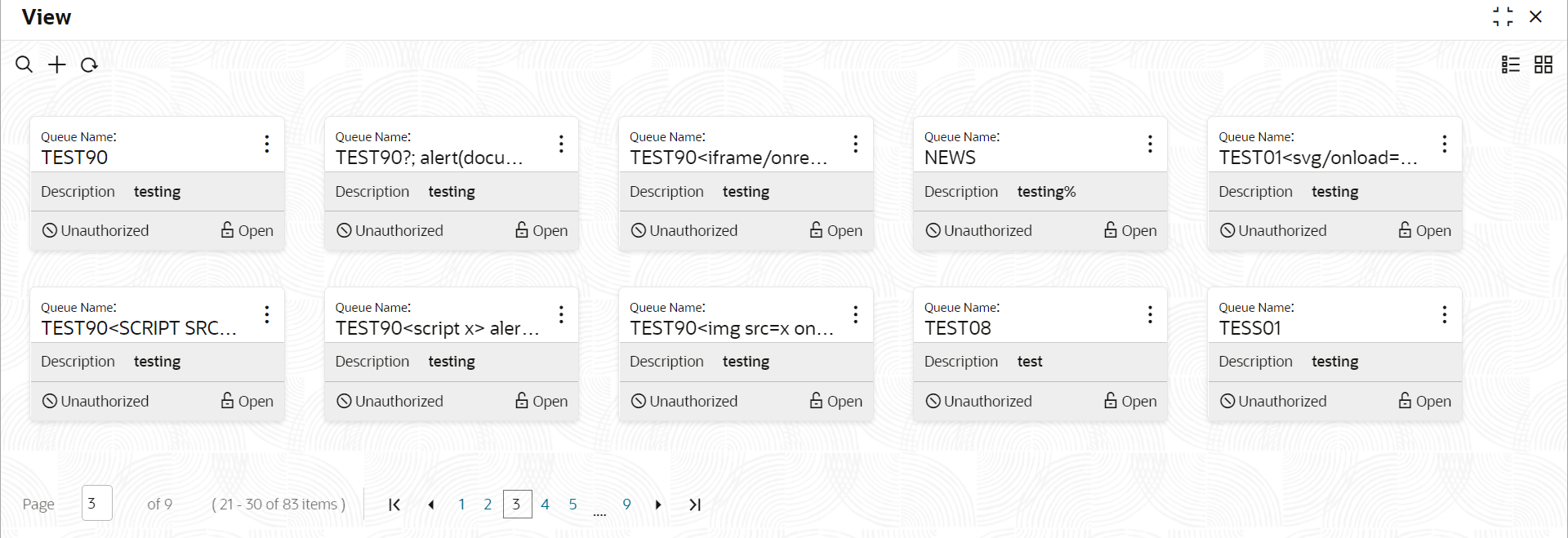 View Queue Maintenance