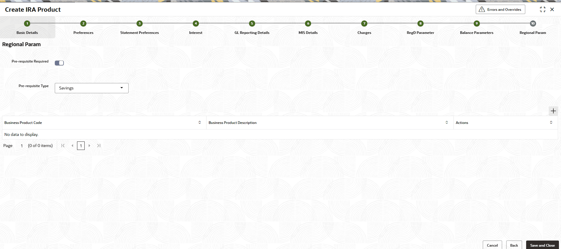 Description of create-ira-product---regional-parameter.png follows