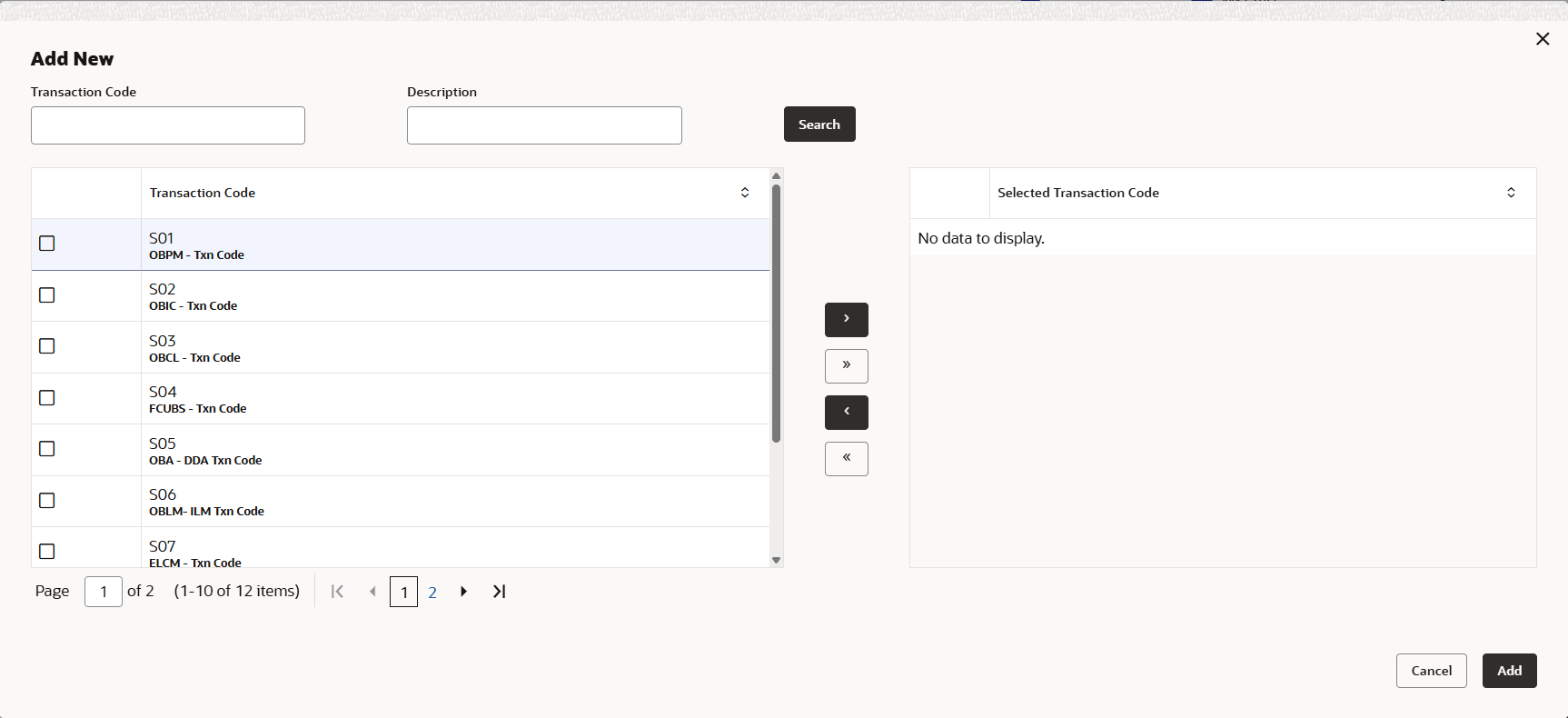 Transaction Code