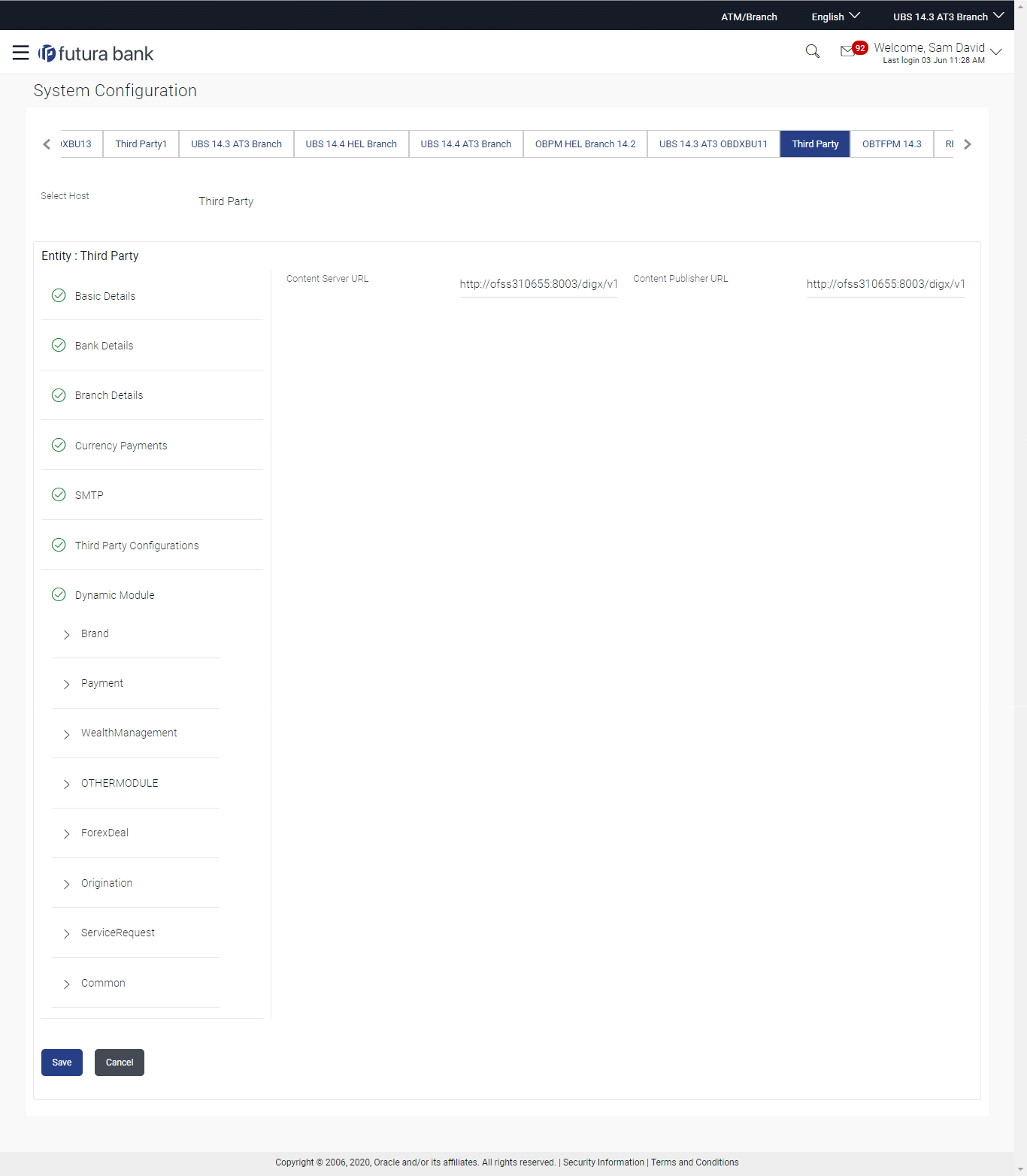 System Configuration – Dynamic Module – Brand Edit