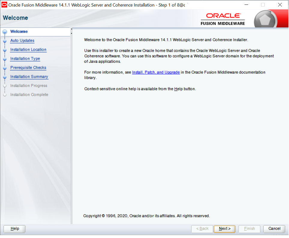 Installing Weblogic Installing Weblogic