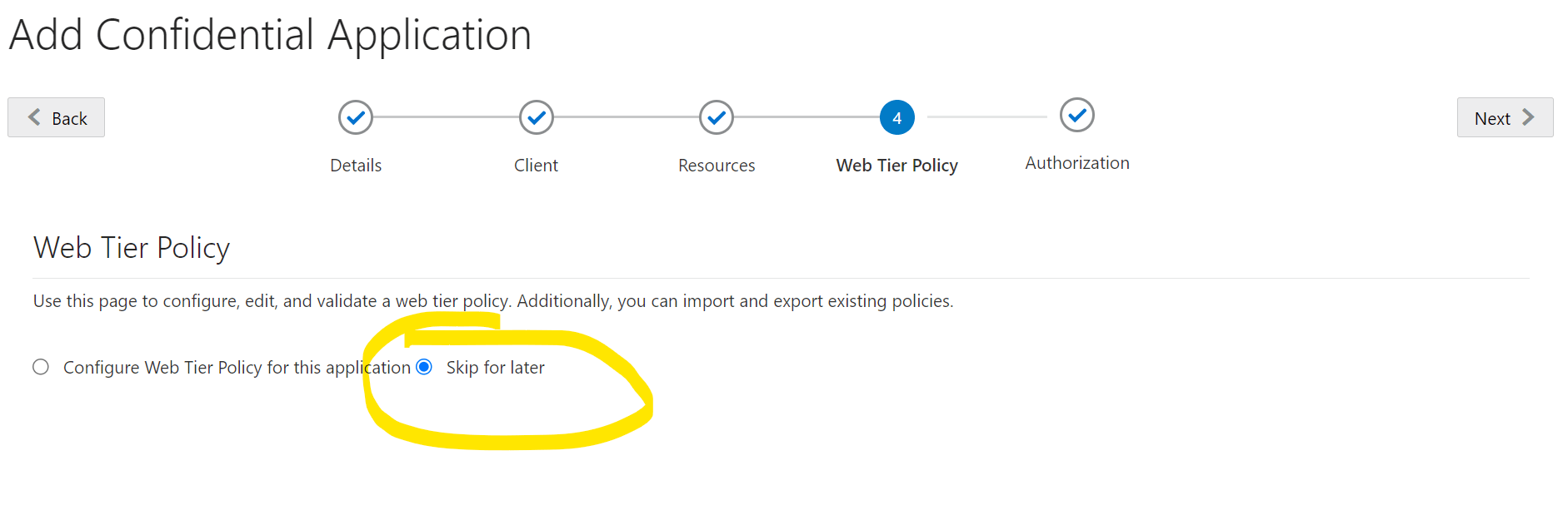 Add Confidential Application Add Confidential Application