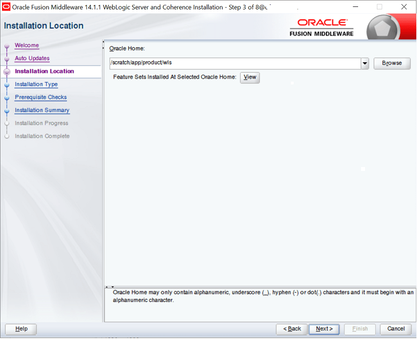 Installing Weblogic Installing Weblogic