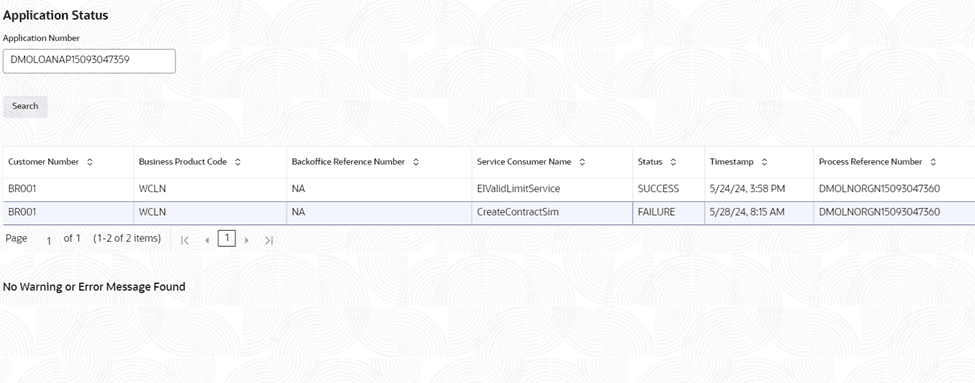 Description of applicationstatus.png follows Description of applicationstatus.png follows