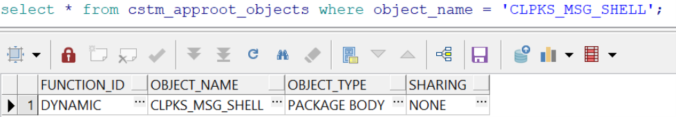 CSTM_APPROOT_OBJECTS table