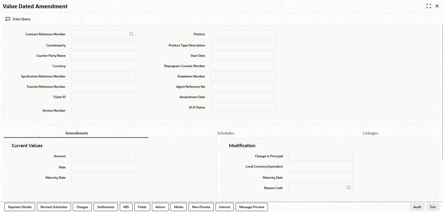 Value Dated Amendment