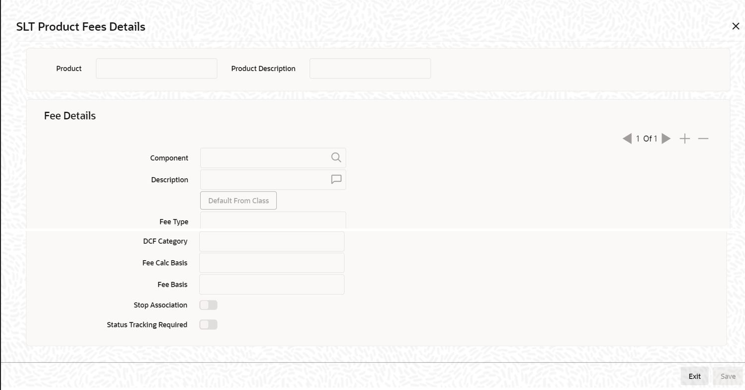 SLT Product Fees Details