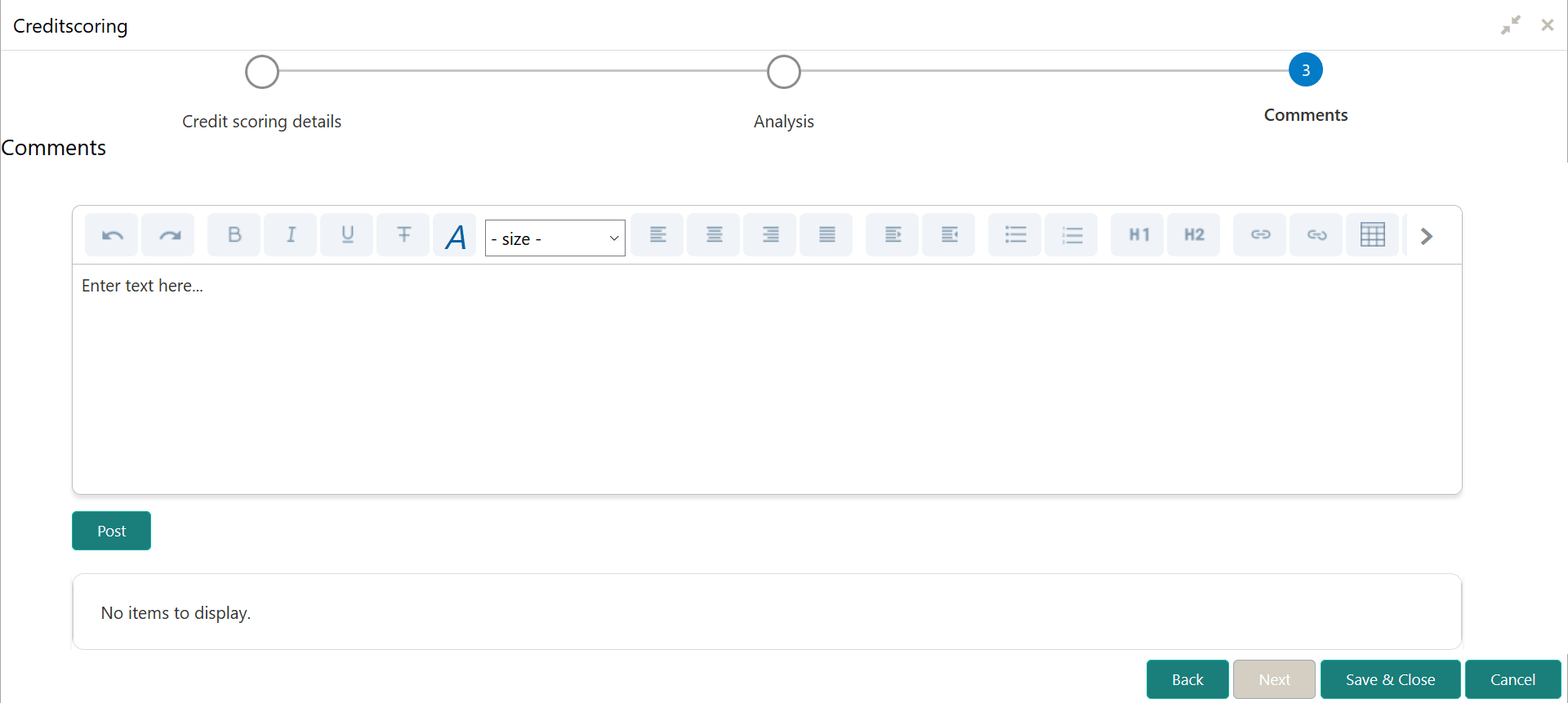 Overall Comments for Credit Scoring