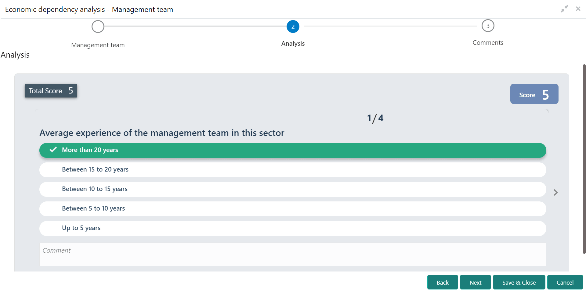 Questionery for Analysis