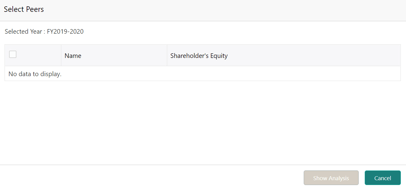 Peer Details of Peer Analysis