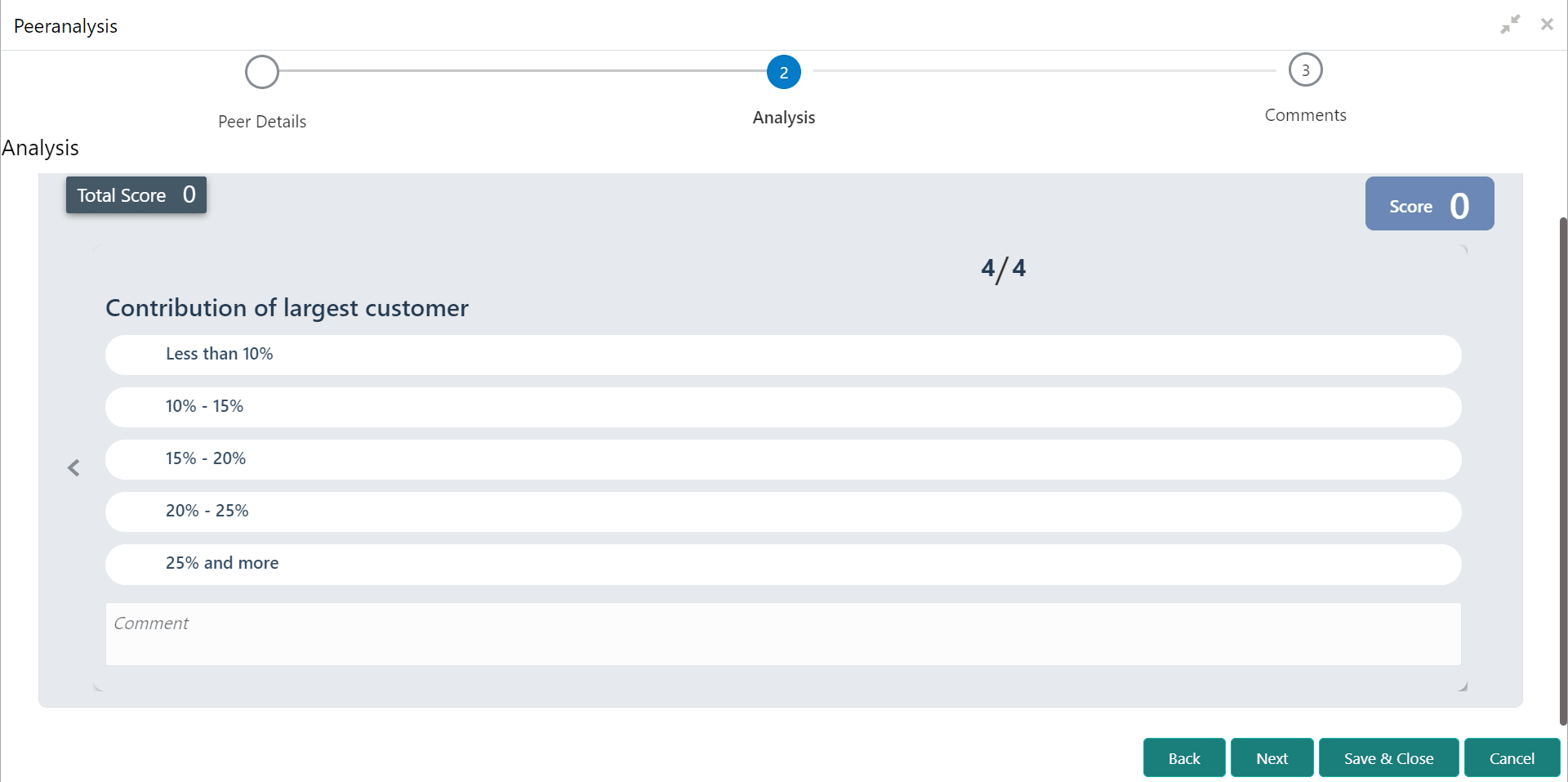 PeerAnalysis - Analysis