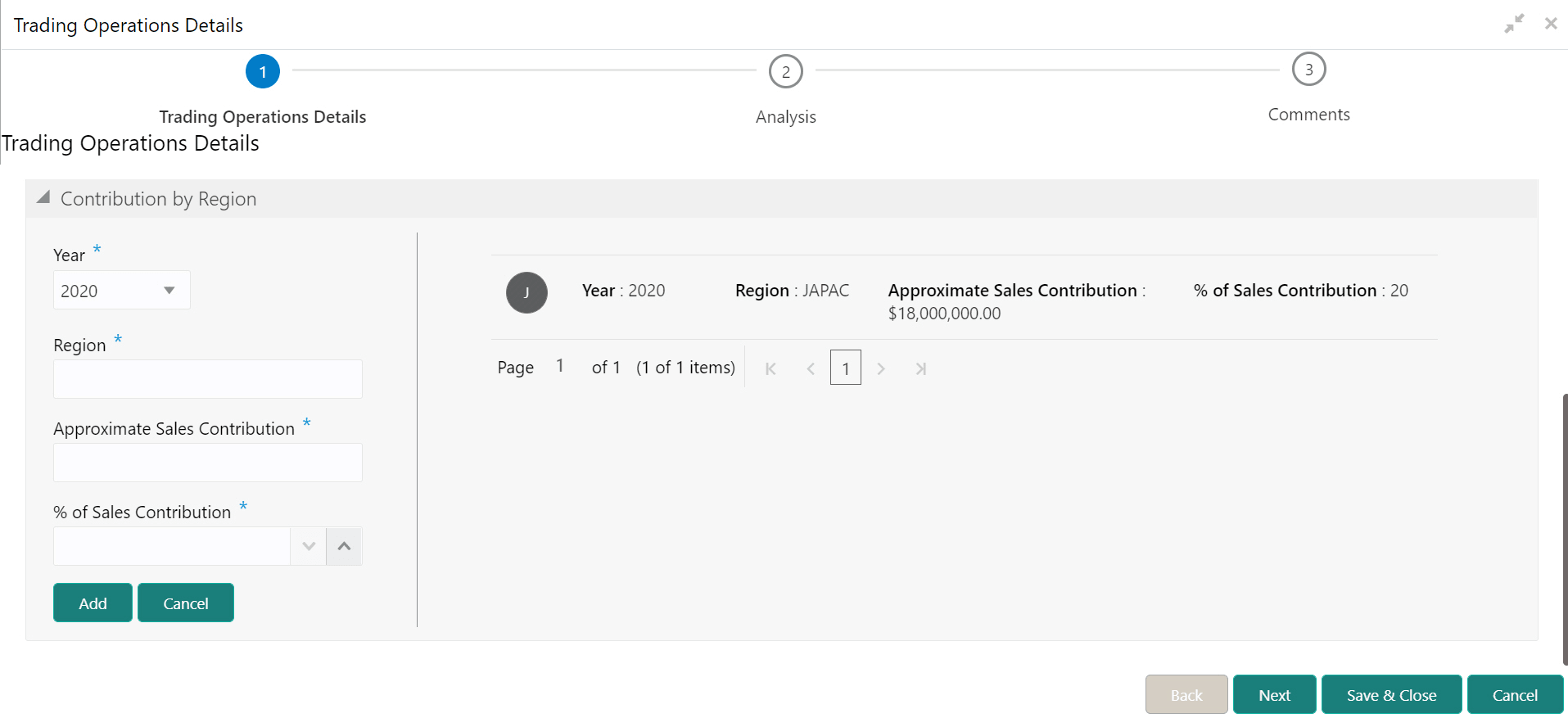 Add or Clear Options for Trading Operations Details